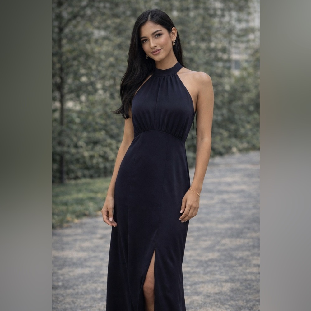 Express satin‎ Halter dress.